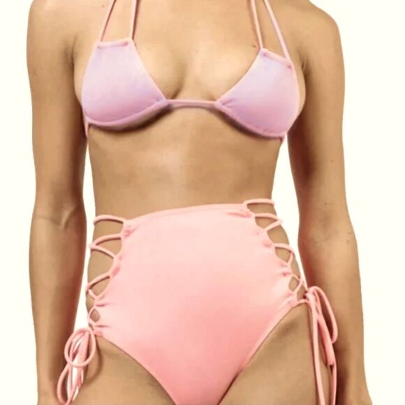 We are HAH | Free People Titsy top Swim Top Lilac Combo, XS NWT - Picture 1 of 7
